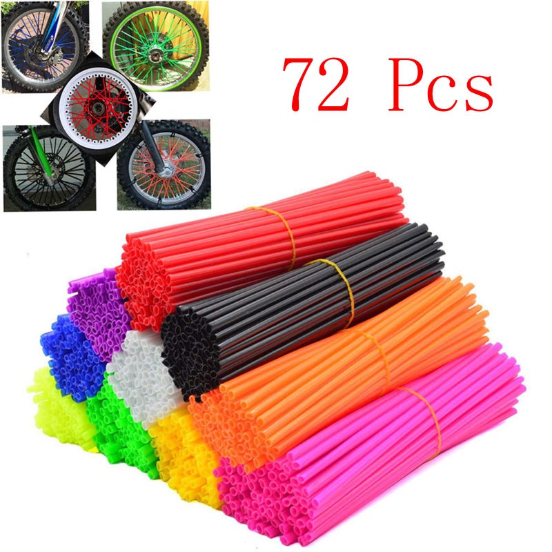 COBIKE 72Pcs Universal Spoke Skins Coversï¼ŒWheel Spoke Wraps Skins Pipe Trim Decoration Protector For Motorcycle Dirt Bike Yamaha Honda BMW Suzuki Kawasaki(black) - Image 4